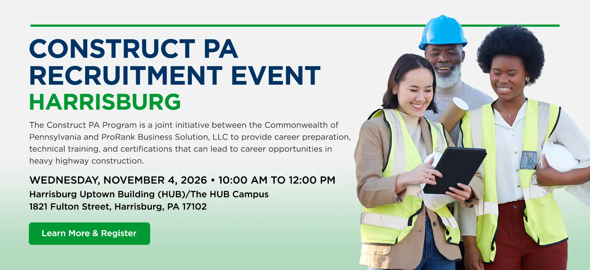 Construct PA Recruitment Event: Harrisburg